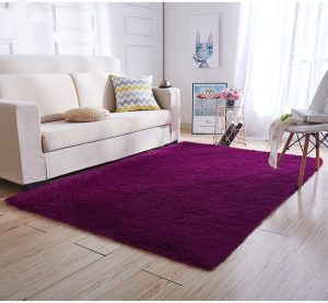 Alfombra Peludas Livianas Morado