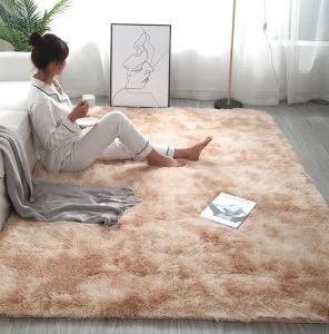 Alfombra Peludas Livianas 200x300 cm Beige Jaspeado