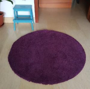 Alfombras Shaggy Peludas Redondas Livianas 150x150 Morado