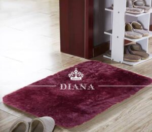 Alfombra Peludas Livianas Bajada de cama 50x80 Burdeo
