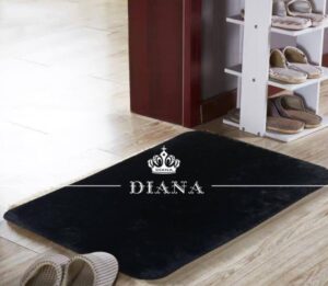 Alfombra Peludas Livianas Bajada de cama 50x80 Negro