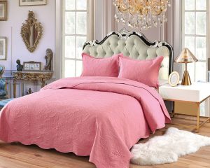 Cobertor Quilt de Rosado