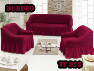 Cubresillones para Sofá Turcos 3+1+1 burdeo