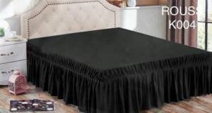 Faldón para cama plazas negro