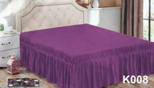 Faldón para cama plazas morado
