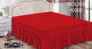 Faldón para cama plazas rojo