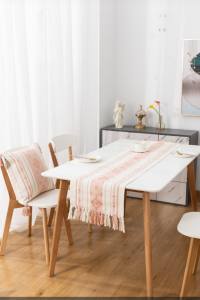 Caminos de mesa con Flecos Bordado en Croché Color a elección - imagen 3