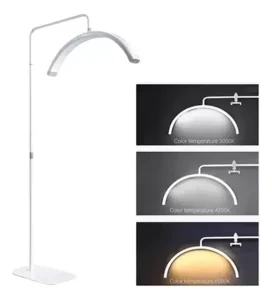 Lámpara Luz LED Media Luna Profesional con Soporte Color blanco