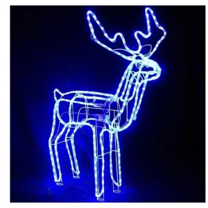 Reno Navideño LED Luz Azul