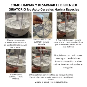Dispensador Giratorio Cereal Granos Organizador Cocina - imagen 4