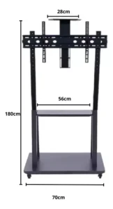 Soporte Tv Stand Movil Pie Con Ruedas 32 A 75 Pantalla Plana - Angeles del Hogar Chile