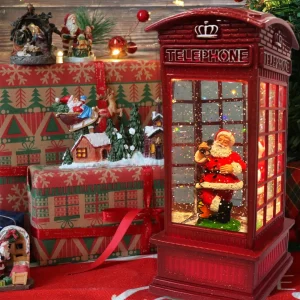 Farol LED Musical Cabina Telefónica Viejo Pascuero Rojo - imagen 2