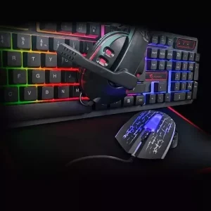 Set Gamer para PC Teclado Mouse Audífonos Mousepad - imagen 2