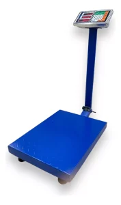 Pesa Báscula Digital Balanza Plegable Recargable Color Azul