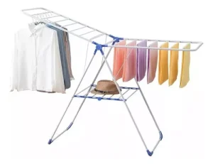 Tendedero Plegable para Secar Ropa Portátil Estructura Blanco
