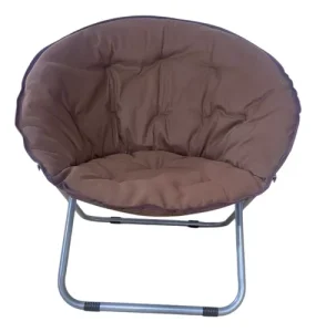 Silla Redonda Plegable Poliéster Café