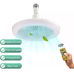 Ventilador de Techo Inteligente con 3 Velocidades 30w E27 - imagen 4