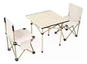 Juego de Mesa y Sillas plegables para camping o jardin - Angeles del Hogar Chile