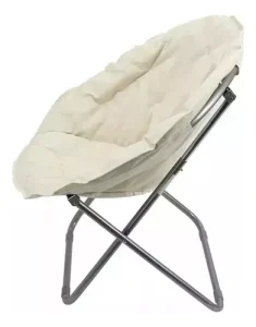 Silla Redonda Plegable Poliéster Beige - imagen 2
