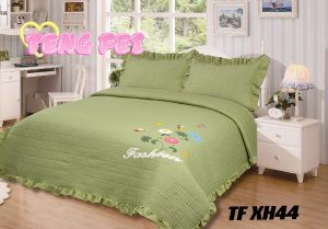 Cobertor Quilts de verano Cubrecama 2 Plazas con Bordados Fl Verde