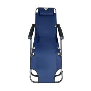 Silla Plegable Reposera Portátil Playa Camping Campo Azul - imagen 3