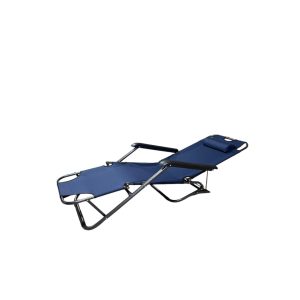Silla Plegable Reposera Portátil Playa Camping Campo Azul - imagen 4