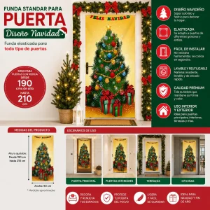 Funda Standar Para Puerta Diseno Navidad