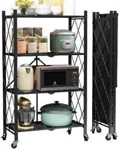 Estante Organizador Plegable Metálico Multiuso 4 Niveles