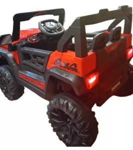 Jeep Auto a Bateria 12V con Control Remoto Color Rojo - Angeles del Hogar Chile