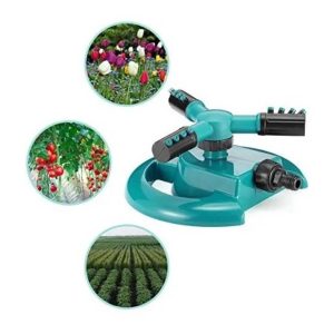 Aspersor Riego Automático de 3 Brazos 360? Manguera Jardín - imagen 4