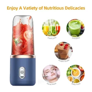Mini Licuadora 400ML Mezclador Portátil 6 Cuchillas USB - imagen 2