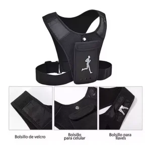 Bolso Chaleco Deportivo Fitness Trotar Entrenar Portacelular - imagen 3