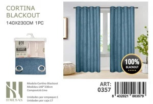 Cortinas blackout pack 2 Paños 140x230 Color Azul