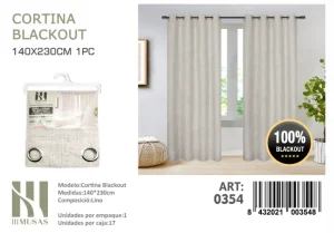 Cortinas blackout pack 2 Paños 140x230 Color Beige