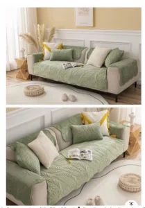Fundas Mat Sofá 3 Cuerpos 5 Piezas Fácil Colocación Color Verde - imagen 2