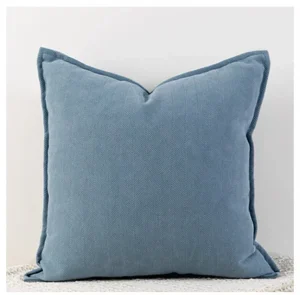 Pack de 2 Fundas de Cojín Chenille Gruesa Dos Lado Color Azul - imagen 2