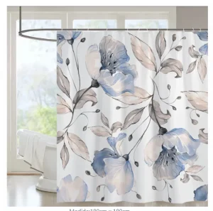 Cortina de Baño Impermeable con Diseños Medidas 180x180 cm F Diseño 1