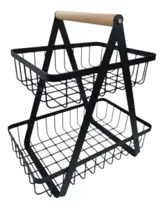 Organizador Frutero Metálico Color Negro - imagen 3