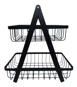 Organizador Frutero Metálico Color Negro