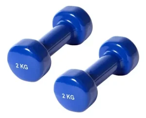 Pack de Mancuernas 2 kg Goma Vinilica Ejercicio Fitness Yoga