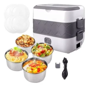 Lonchera Eléctrica Porta Comida Cocina a Vapor Calentador - imagen 5