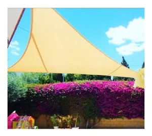 Toldo Vela Triangular Malla Sombra Color Beige