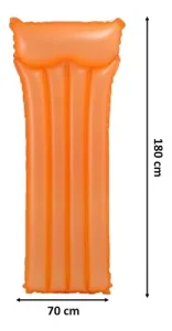 Cama Inflable para Piscina Material Resistente Naranja - imagen 2