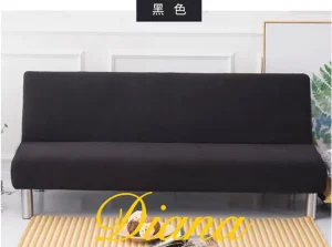 Funda Protectora Cubre Futon de Tela Cuadrille Color Negro - imagen 2