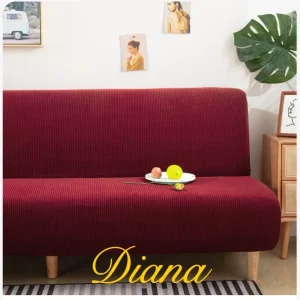 Funda Protectora Cubre Futon de Tela Cuadrille Color Burdeo - imagen 2