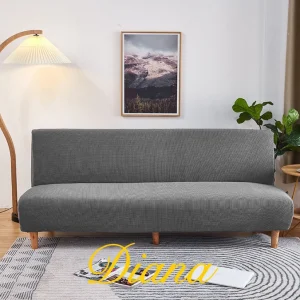 Funda Protectora Cubre Futon de Tela Cuadrille Color Gris - imagen 2