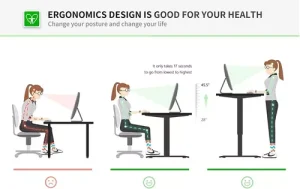 Escritorio de Lujo Ergonómico Eléctrico de con Altura