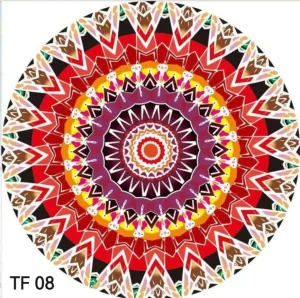 Toalla de Playa Piscina Redonda de Mandala Bohemia 150x150 cm