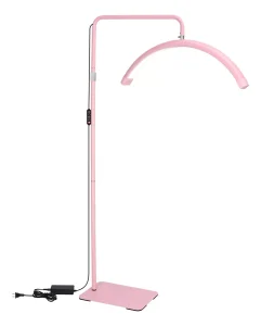 Lámpara Luz LED Media Luna Profesional con Soporte Color Rosa