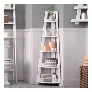 Organizador Esquinero Estante 5 Niveles Blanco Repisas Hogar - imagen 2